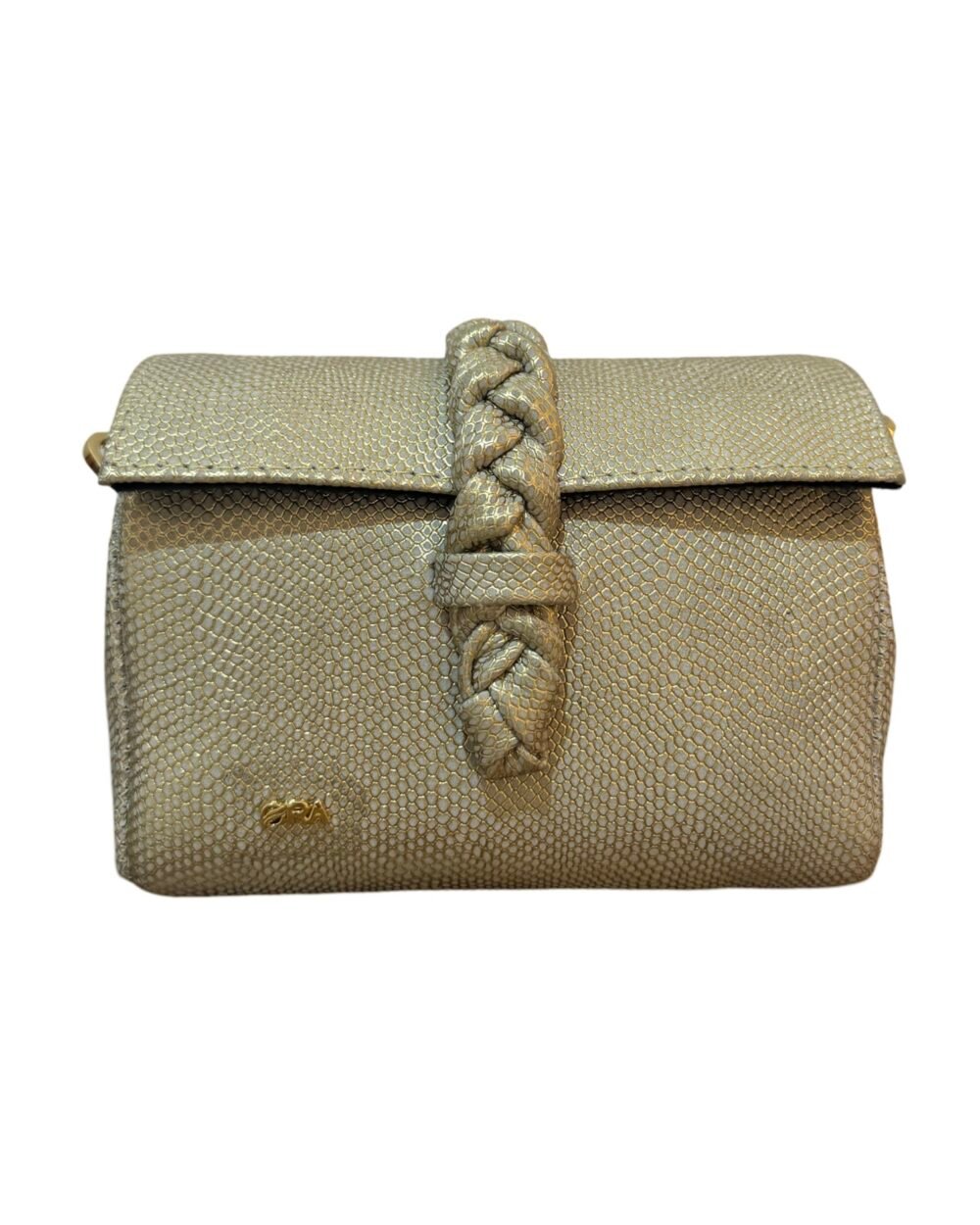 Nanya mini, with chain attached strap.
Ash gold toned - Image 2