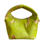 Nelo bag, Mini. 
Fur-on hide skin, Lemon and gold