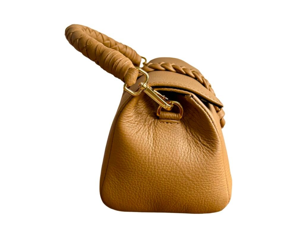 Nanya - Midi bag.
With chain and leather  attached strap
Light brown - Image 2