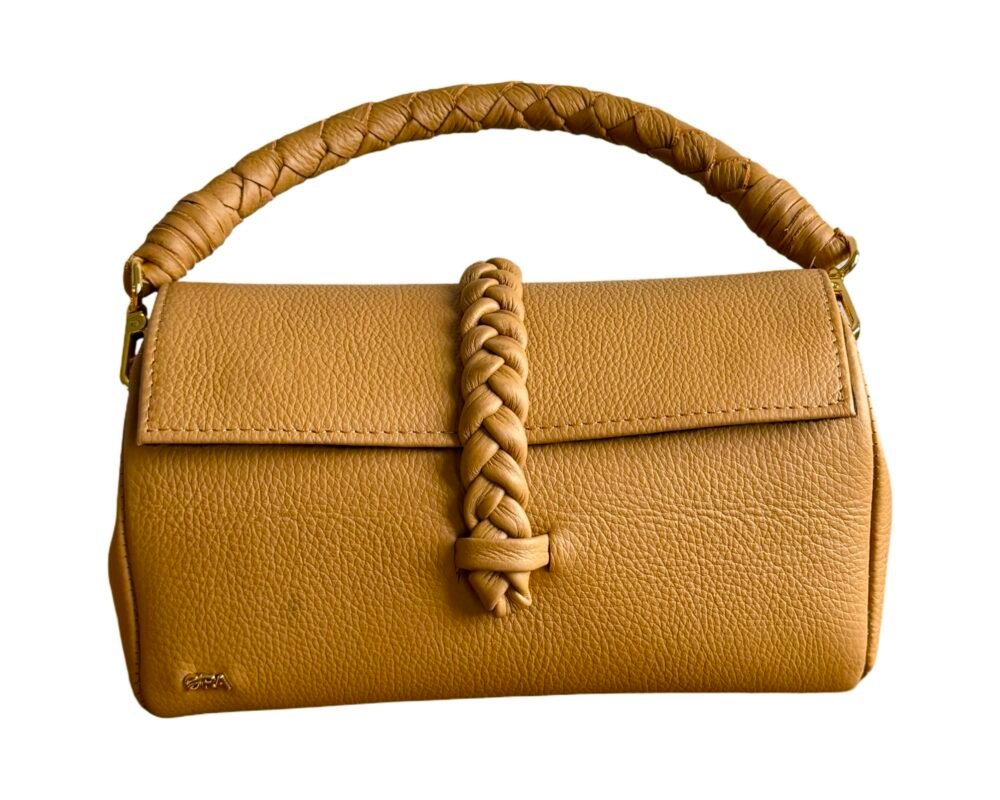 Nanya - Midi bag.
With chain and leather  attached strap
Light brown - Image 3