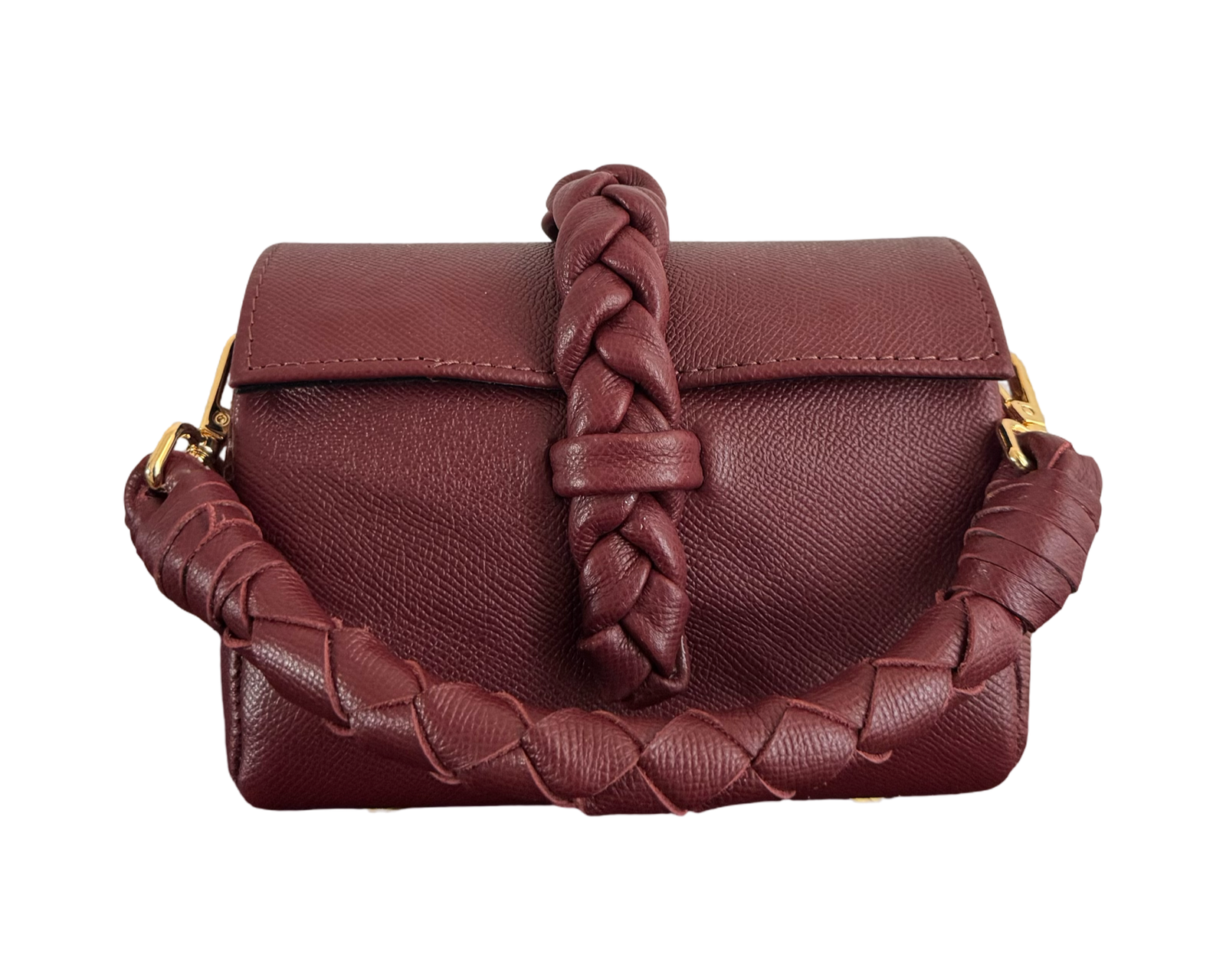 NANYA - MINI BAG 
WITH CHAIN AND LEATHER ATTACHED STRAP - WINE - Image 2