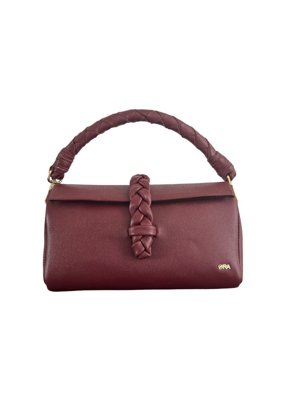 NANYA - MIDI BAG 
WITH CHAIN AND LEATHER ATTACHED STRAP - WINE - Image 2