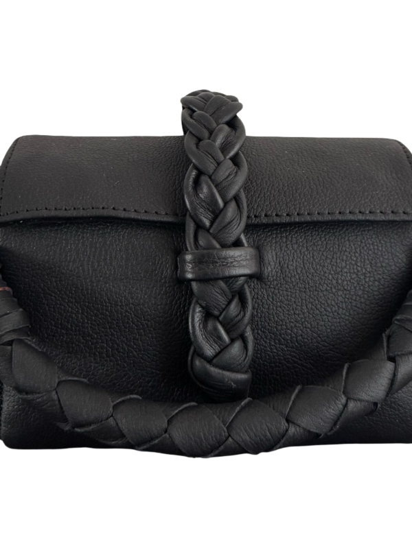 NANYA - MINI BAG 
WITH CHAIN AND LEATHER ATTACHED STRAP - BLACK