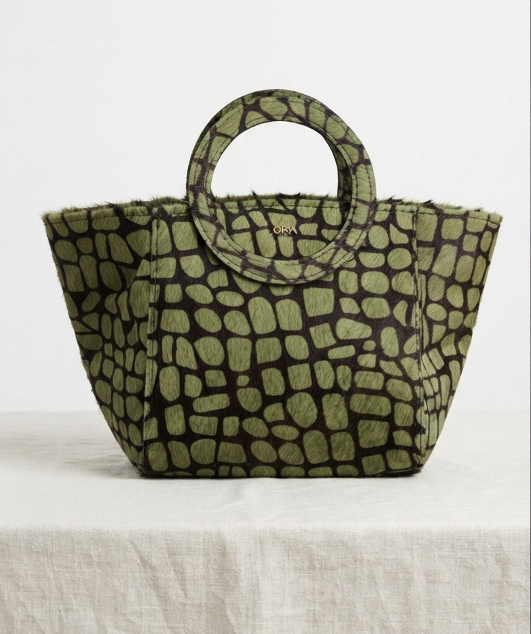 Nola Mini, Hair-On-Hide Green