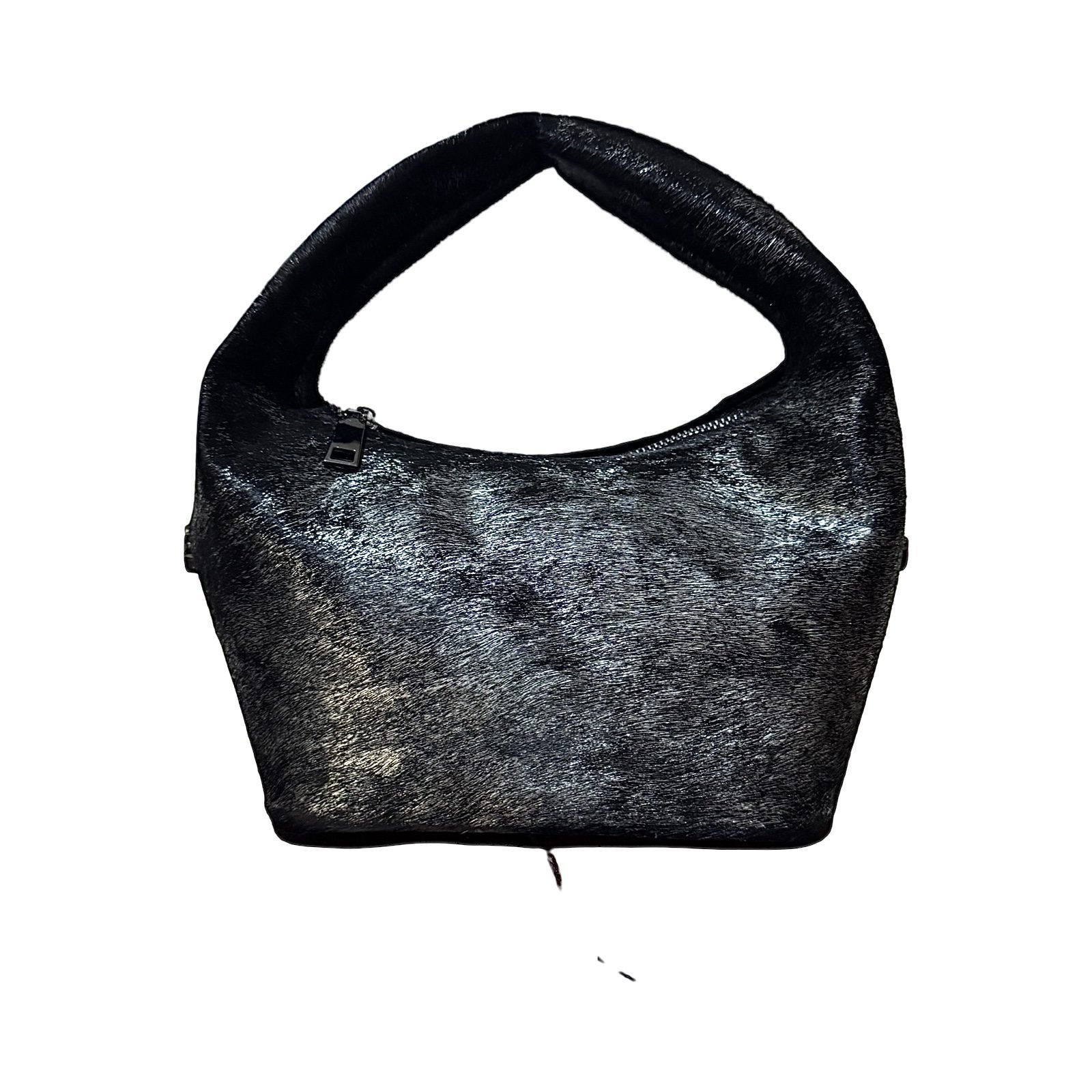 Nelo MIDI, hair on hide skin in black and silver toned