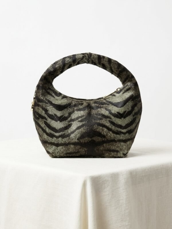 Nelo mini, hair-on-hide Animal print ,green