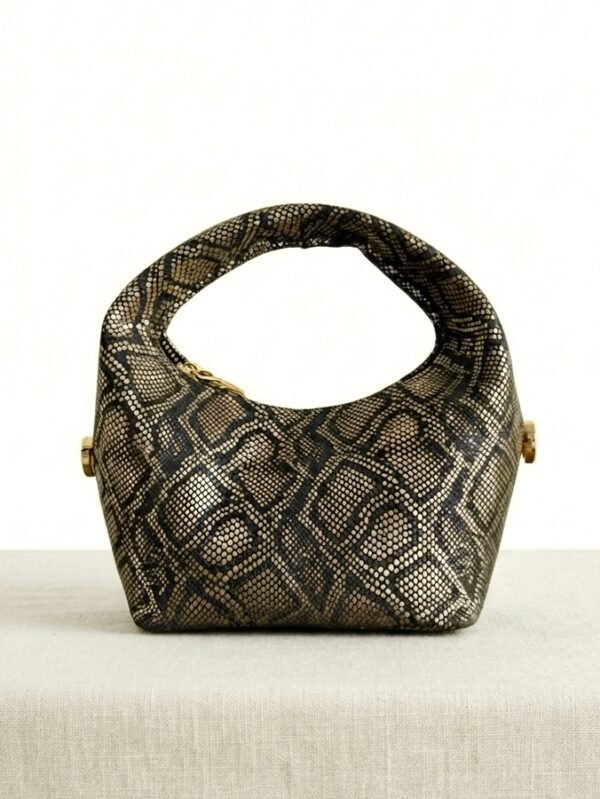 Nelo mini snake print gold and blaCK (1)