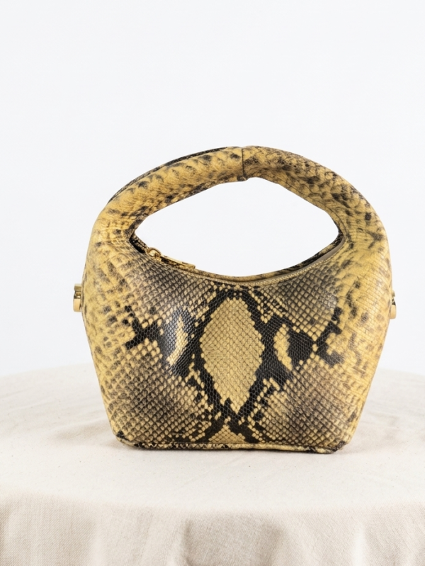 Nelo mini snake skin butter yellow