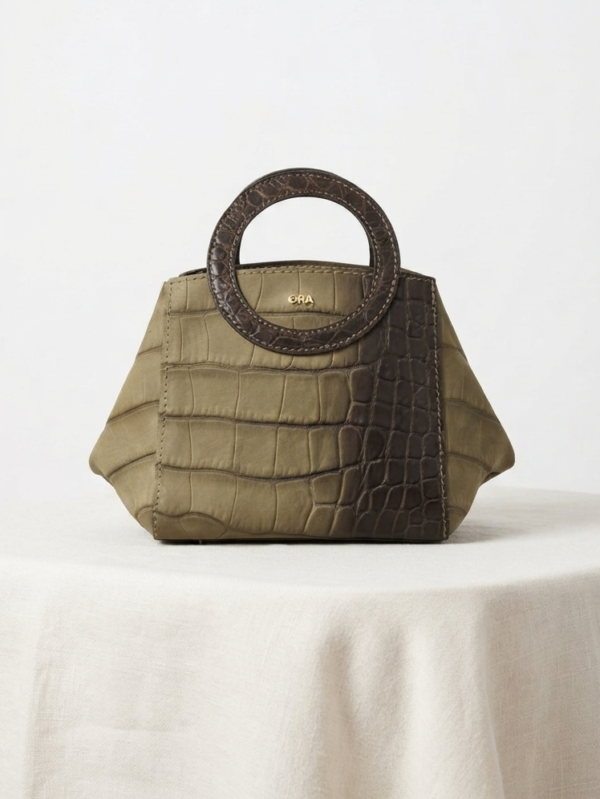 Nola Bijou | Alligator Embossed Brown