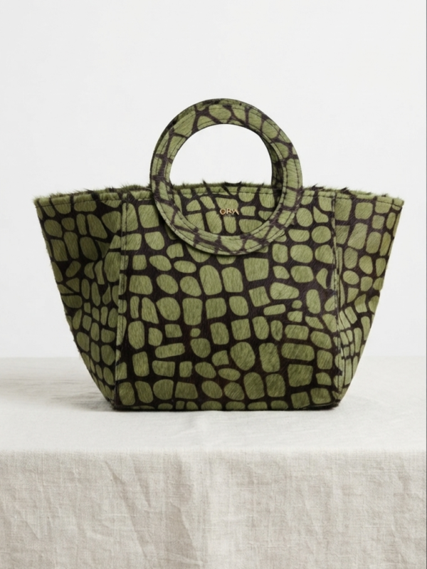 Nola Mini, Hair-On-Hide Green
