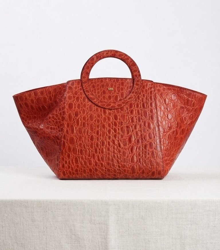 Nola Oversized | Orange Red | Convertible Side Gussets