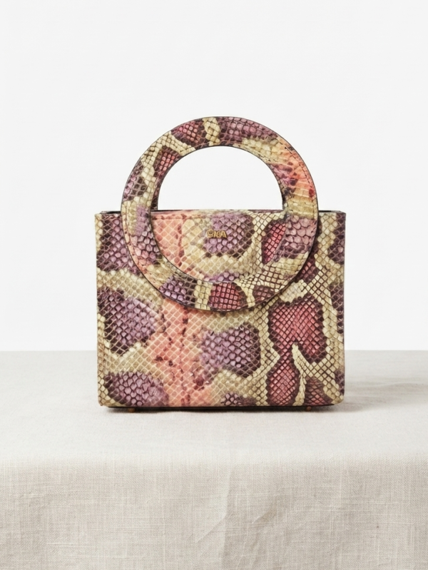 Oma Mini | Snake Print Embossed Skin