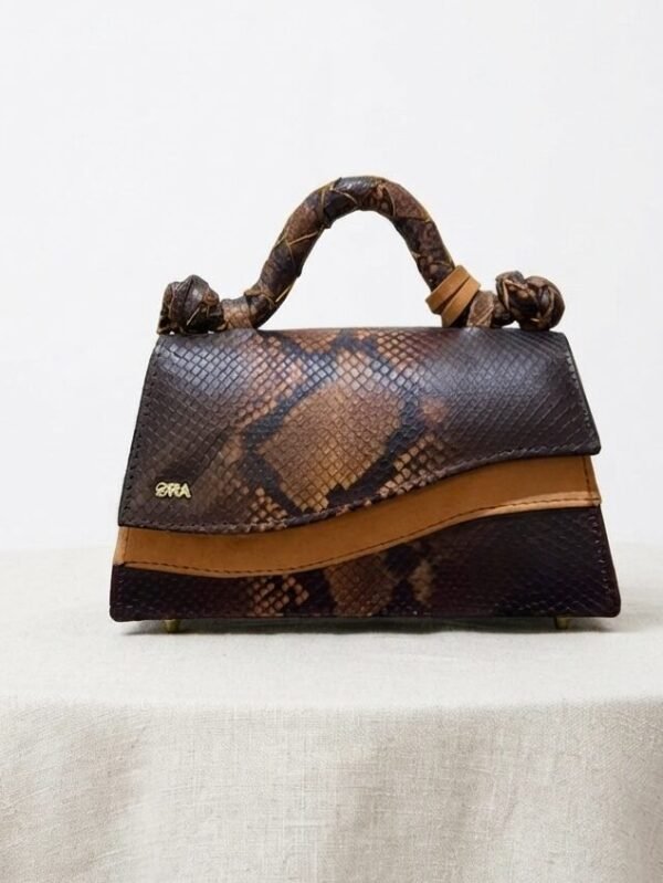Zina mini | Snake Print Brown