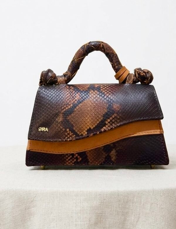 Zina mini | Snake Print Brown